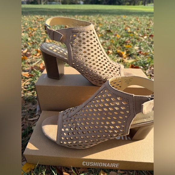 Liz Claiborne Shoes - Liz Claiborne Tan Cutout Heeled Sandals